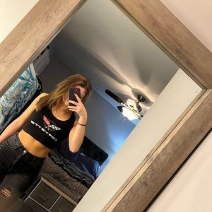 corvette cropped graphic tank